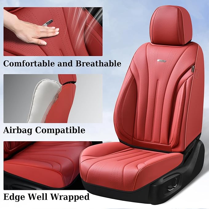 Universal Seat Covers — Front Seat — Red