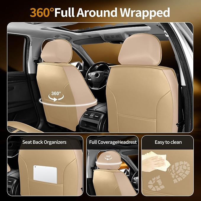 Seat Covers for Nissan Kicks — Full Set — Beige