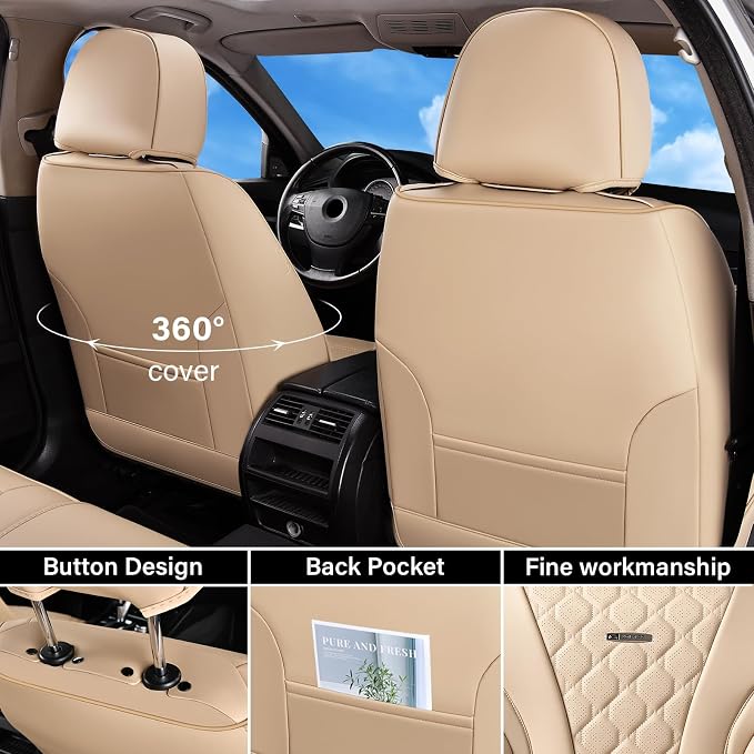 Universal Seat Covers — Full Set — Beige
