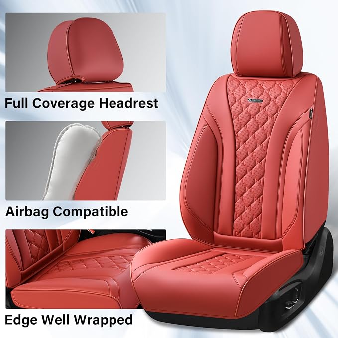 Universal Seat Covers — Full Set — Red