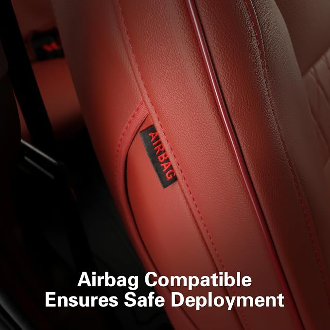 Faux Leather Seat Covers for Chevrolet Silverado — Full Set — Burgundy