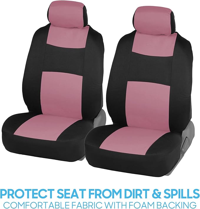 Car Seat Covers — Full Set — Pink / Black