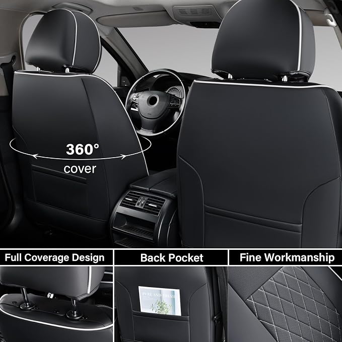 Seat Covers for Toyota Tacoma — Front Seat — White