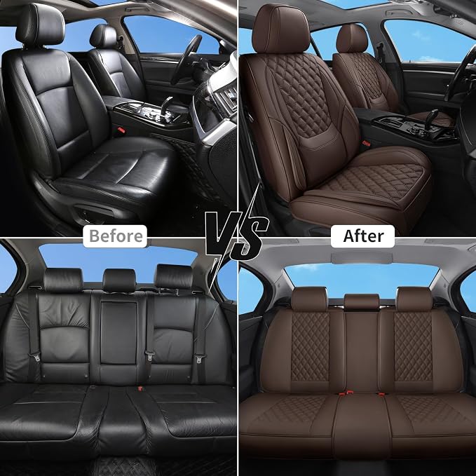 Universal Seat Covers — Full Set — Brown