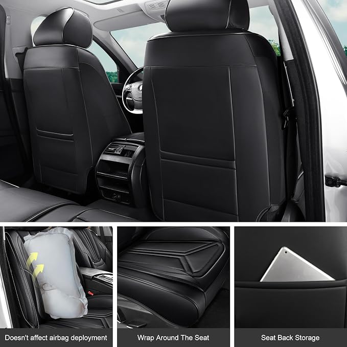 Universal Seat Covers — Front Seat — Black
