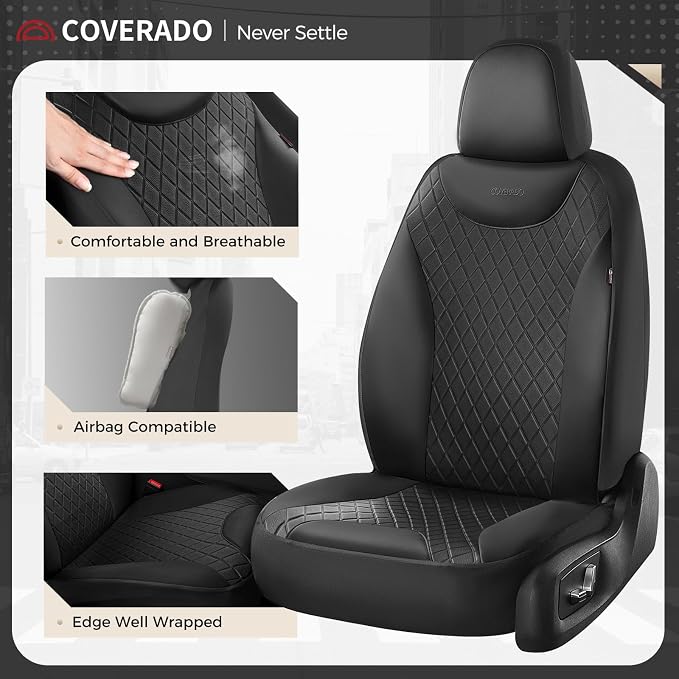 Universal Seat Covers — Full Set — Black