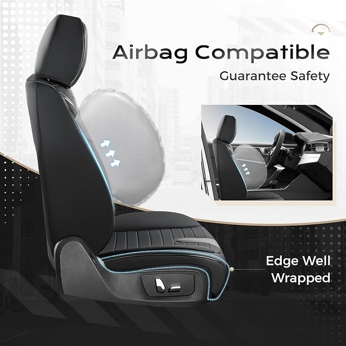 Universal Seat Covers — Front Seat — Black