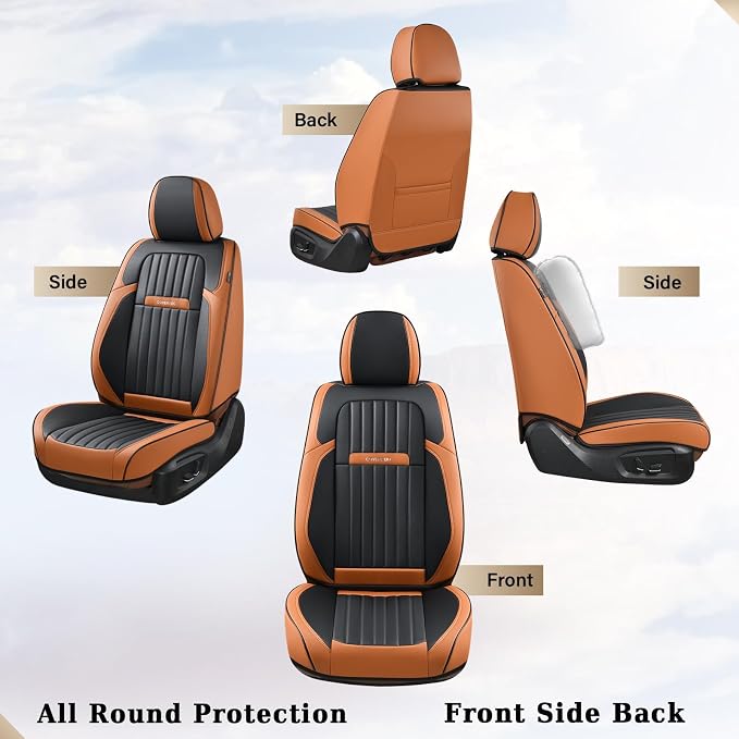 Universal Seat Covers — Front Seat — Brown / Black