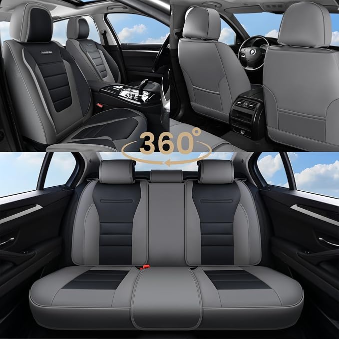 Universal Seat Covers — Full Set — Gray / Black