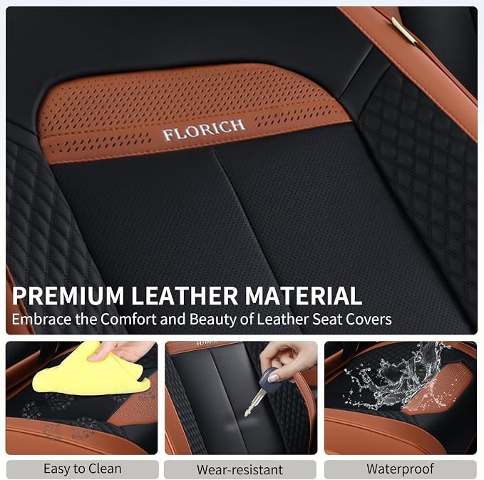 Universal Seat Covers — Front Seat — Brown / Black