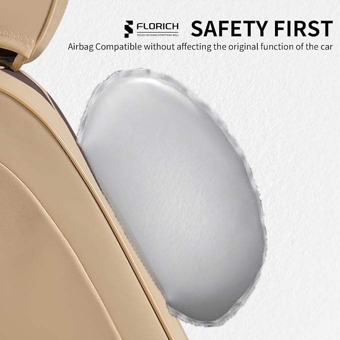 Universal Seat Covers — Full Set — Beige / Coffee