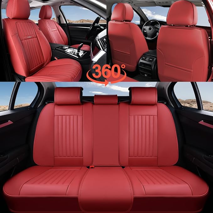 Universal Seat Covers — Front Seat — Red