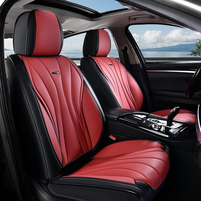 Universal Seat Covers — Front Seat — Black / Red
