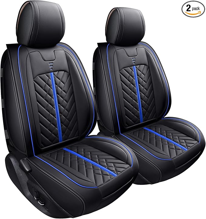 Seat Covers for Toyota Tacoma — Front Seat — Black / Blue
