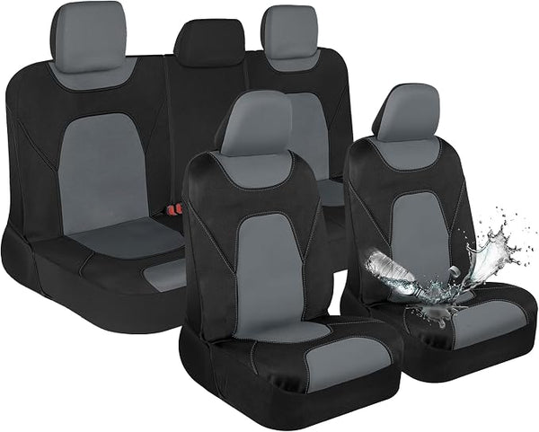 Universal Seat Covers — Full Set — Black / Gray