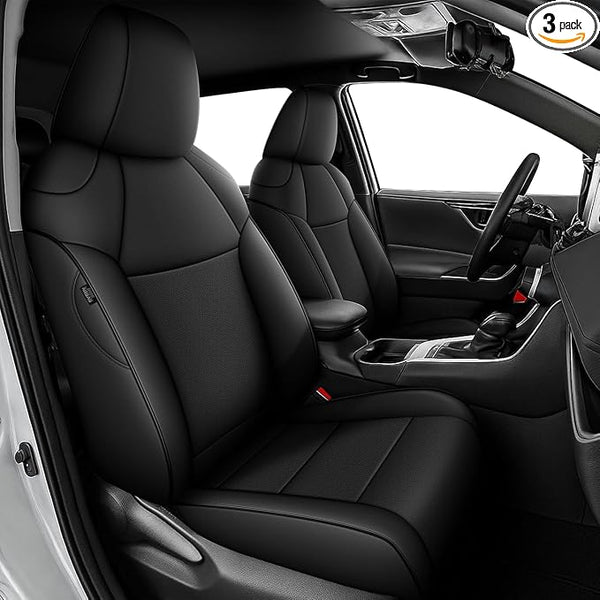 Faux Leather Seat Covers for Toyota RAV4 — Full Set — Black