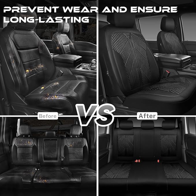 Universal Neoprene Seat Covers — Full Set — Black