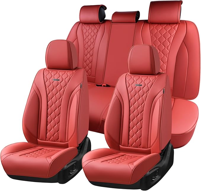 Universal Seat Covers — Full Set — Red