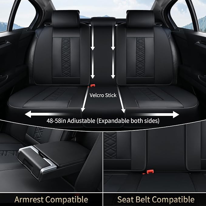 Universal Seat Covers — Full Set — Black