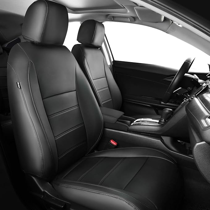 Faux Leather Seat Covers for Honda Civic — Full Set — Black