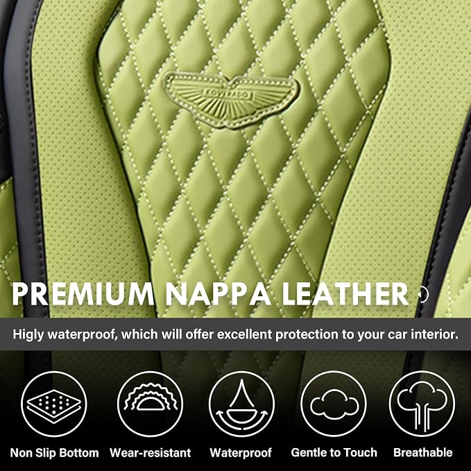 Universal Seat Covers — Front Seat — Green