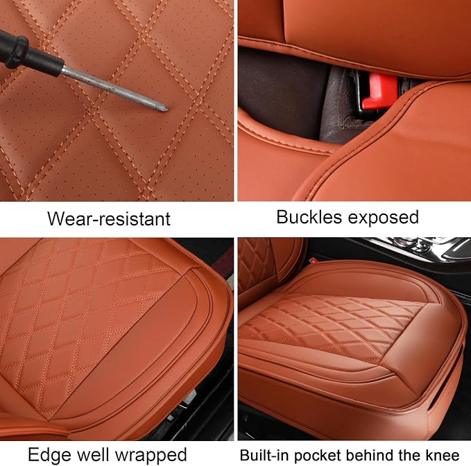 Universal Seat Covers — Front Seat — Brown