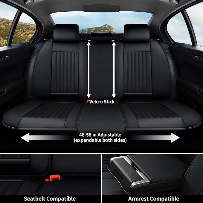 Universal Seat Covers — Full Set — Black