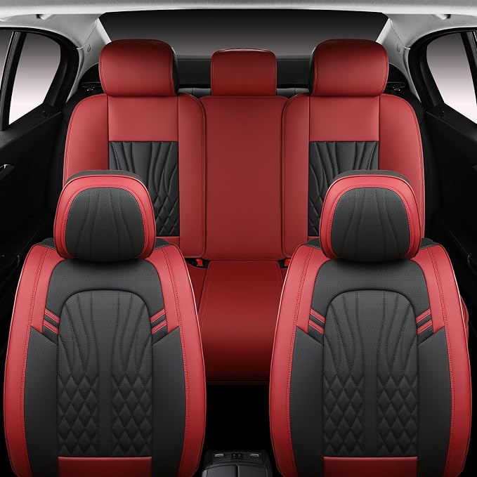 Universal Seat Covers — Full Set — Red