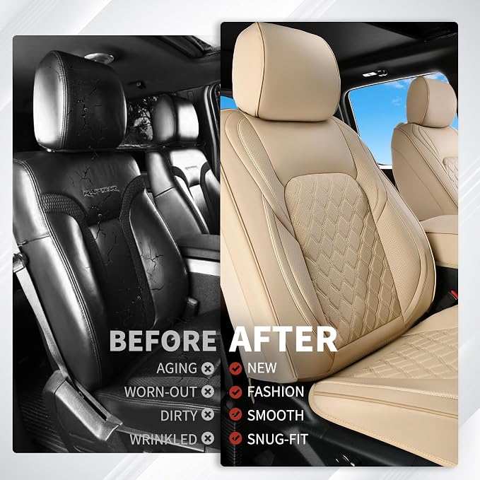 Seat Covers for Toyota Tacoma — Front Seat — Beige