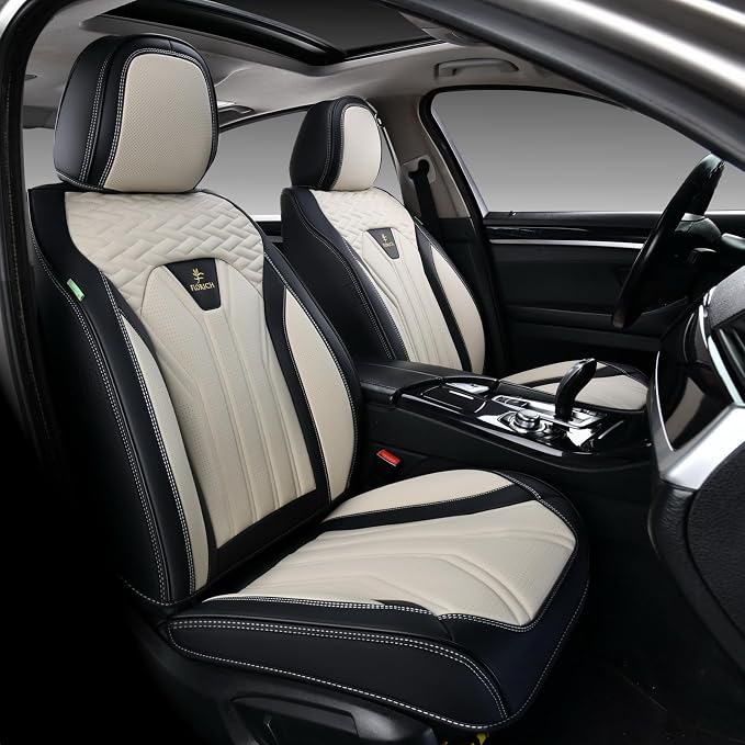 Universal Seat Covers — Black / Beige