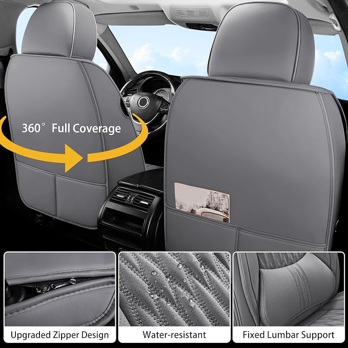 Universal Seat Covers — Full Set — Gray