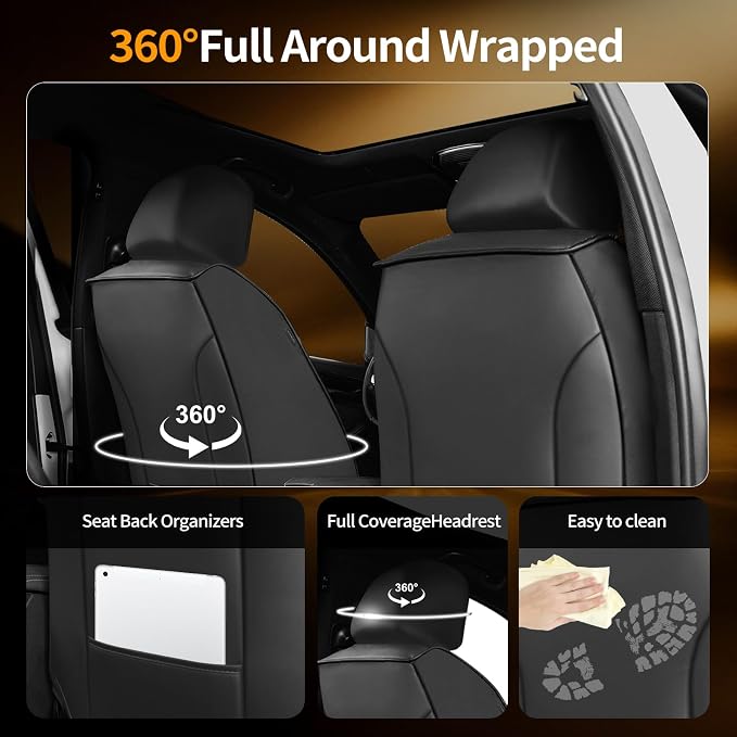 Seat Covers for Nissan Versa — Full Set — Black