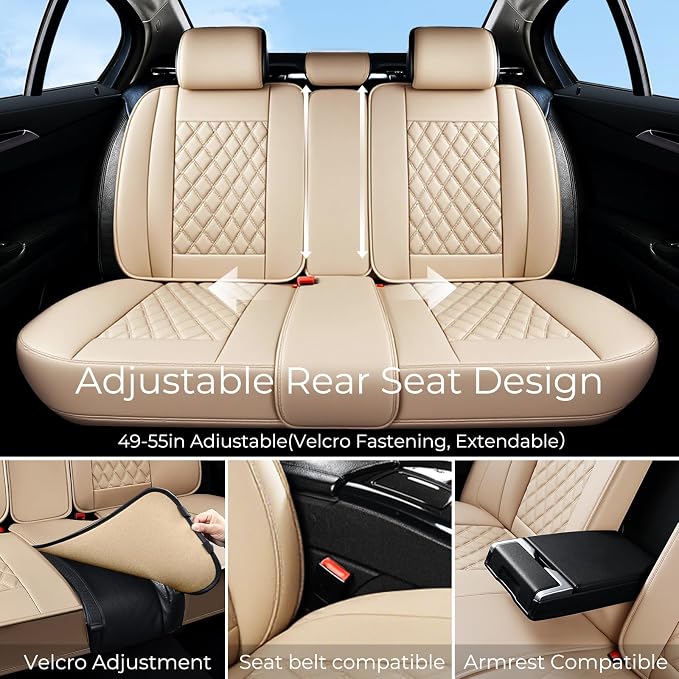 Universal Seat Covers — Full Set — Beige