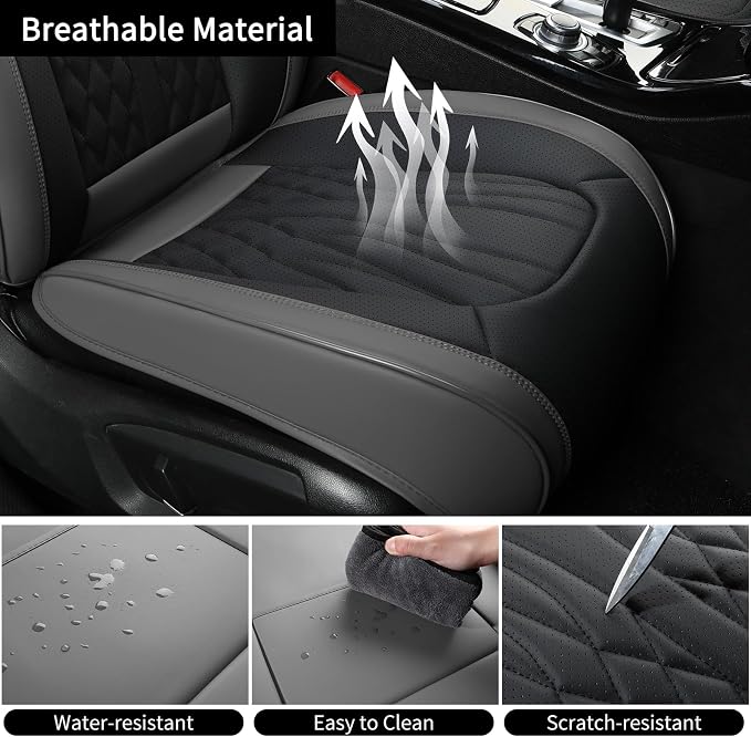 Universal Seat Covers — Full Set — Gray / Black