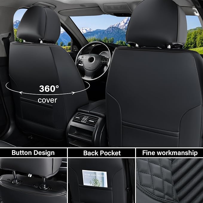 Universal Seat Covers — Front Seat — Black / Red