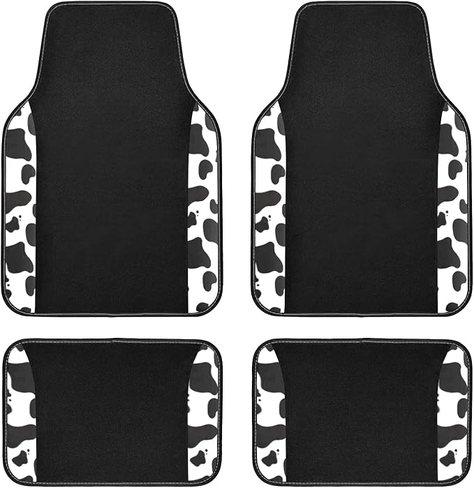 Faux Leather Car Seat Covers — Full Set — Black