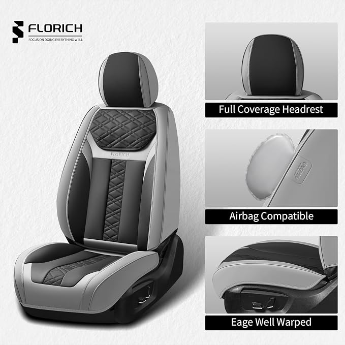 Universal Seat Covers — Full Set — Gray