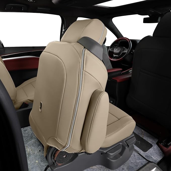 Faux Leather Seat Covers for Toyota Sienna — Full Set — Beige