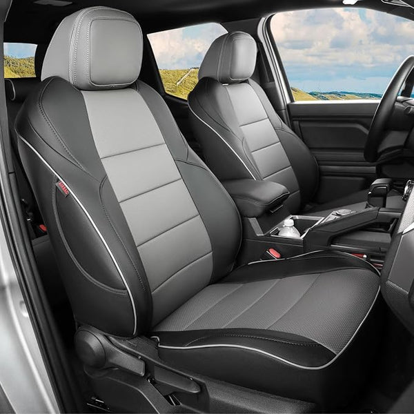 Faux Leather Seat Covers for Toyota Tacoma — Full Set — Black / Gray