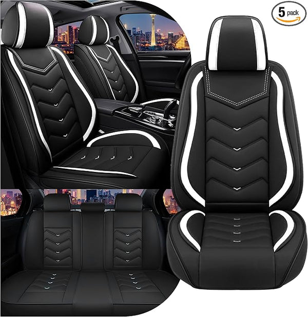 Seat Covers for Honda Civic — Full Set — Black / White