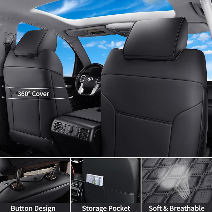 Seat Covers for Toyota Tacoma — Front Seat — Black