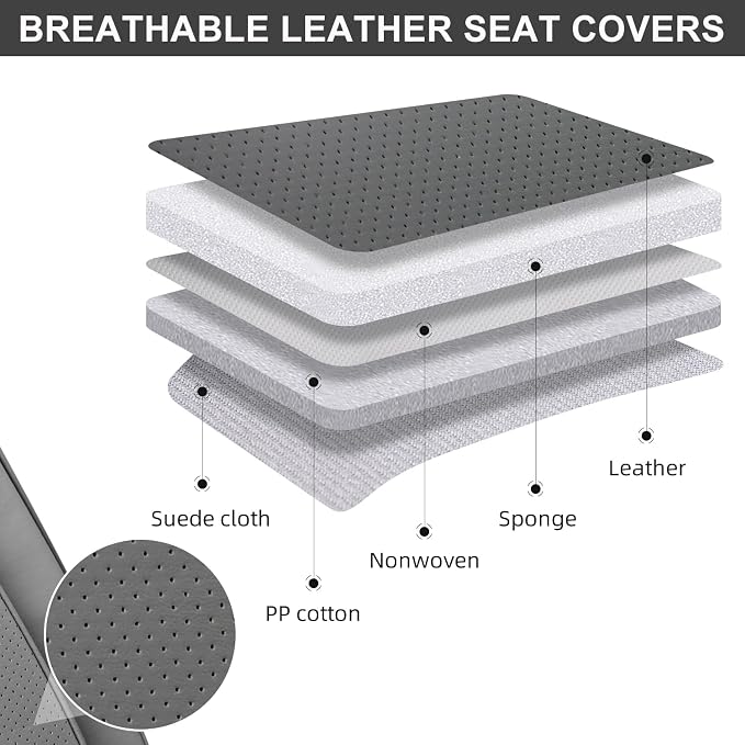 Universal Seat Covers — Full Set — Gray