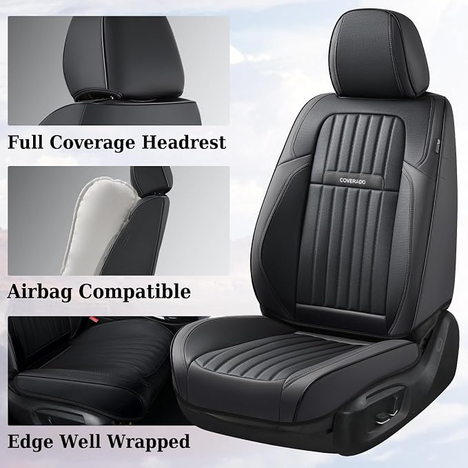 Universal Seat Covers — Front Seat — Black