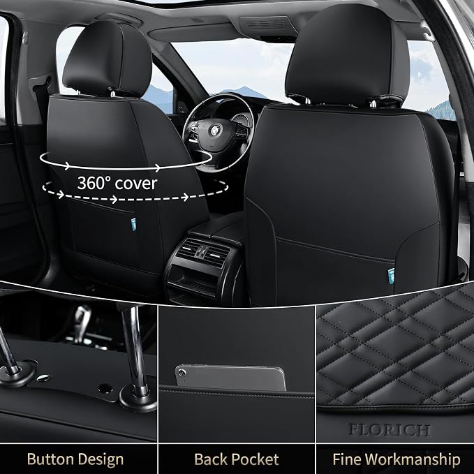 Universal Seat Covers — Front Seat — Black