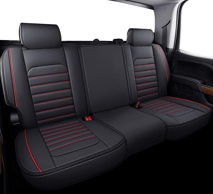 Seat Covers for Chevrolet Silverado / GMC Sierra — Black / Red
