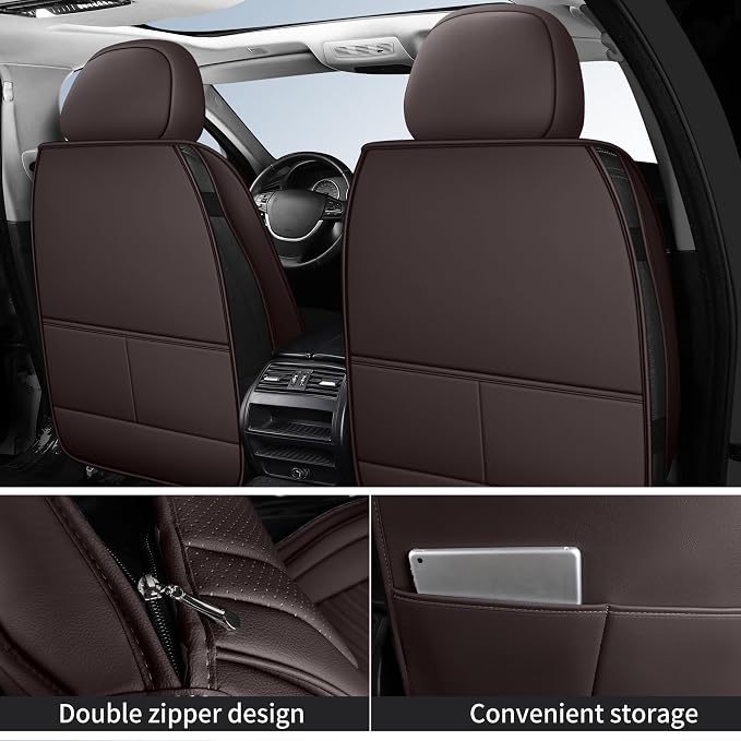 Universal Seat Covers — Full Set — Brown