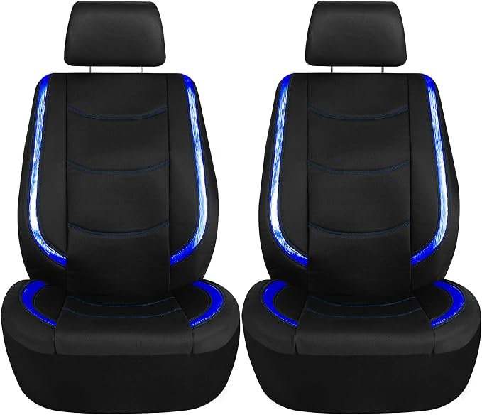 Universal Faux Leather Seat Covers — Full Set — Blue