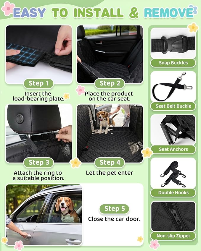 Pet Car Seat Protector — Black
