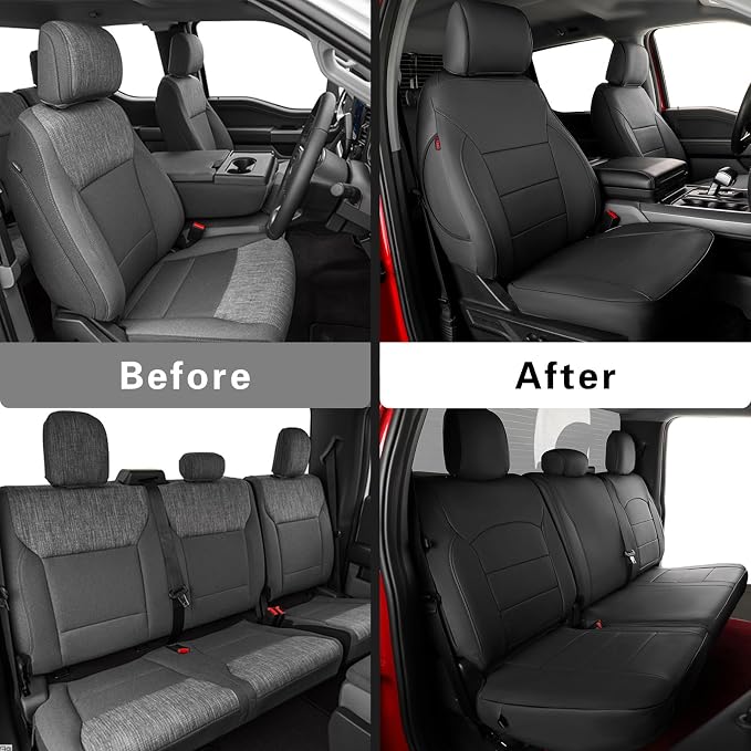 Seat Covers for Multiple Vehicles — Full Set — Black