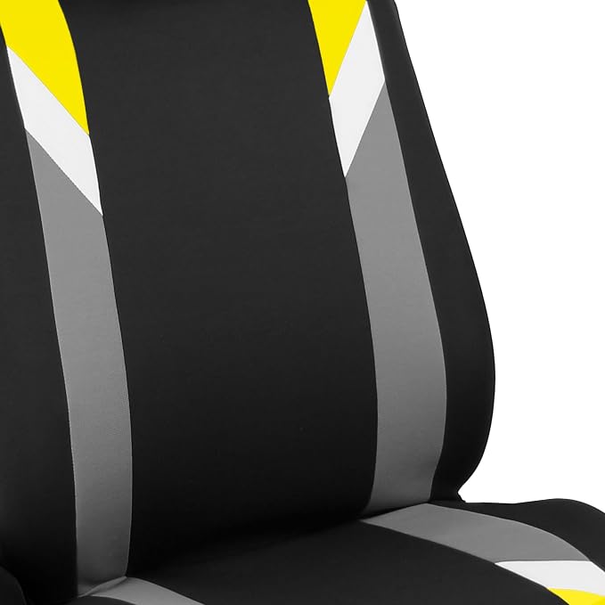 Universal Fabric Seat Covers — Full Set — Yellow
